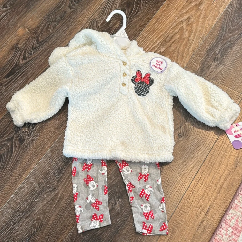 NWT 12m Minnie Ears Sweater with Pants